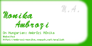 monika ambrozi business card